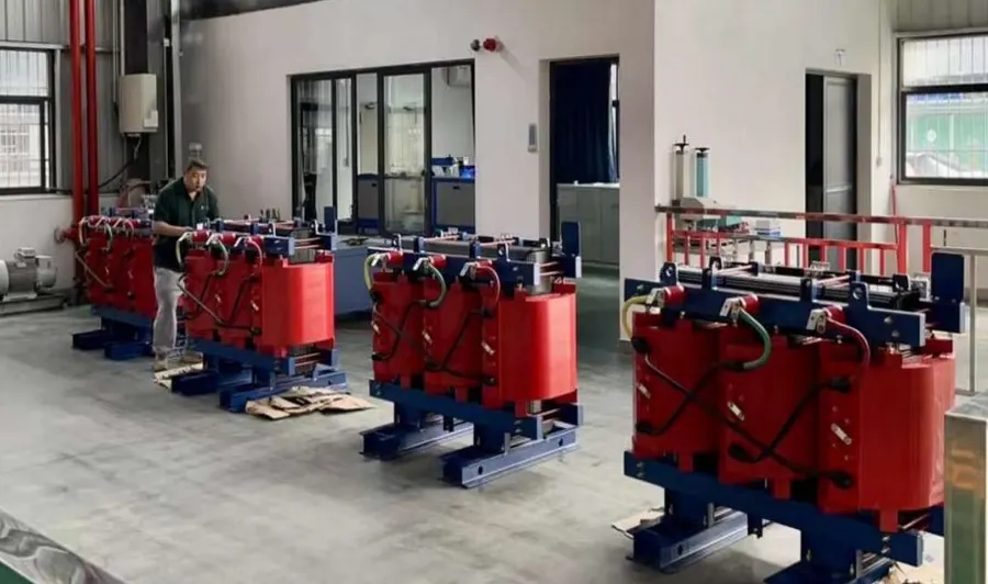 Cast-resin transformers in production
